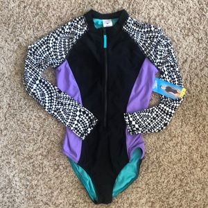 Speedo one piece long sleeve swimsuit NWT small